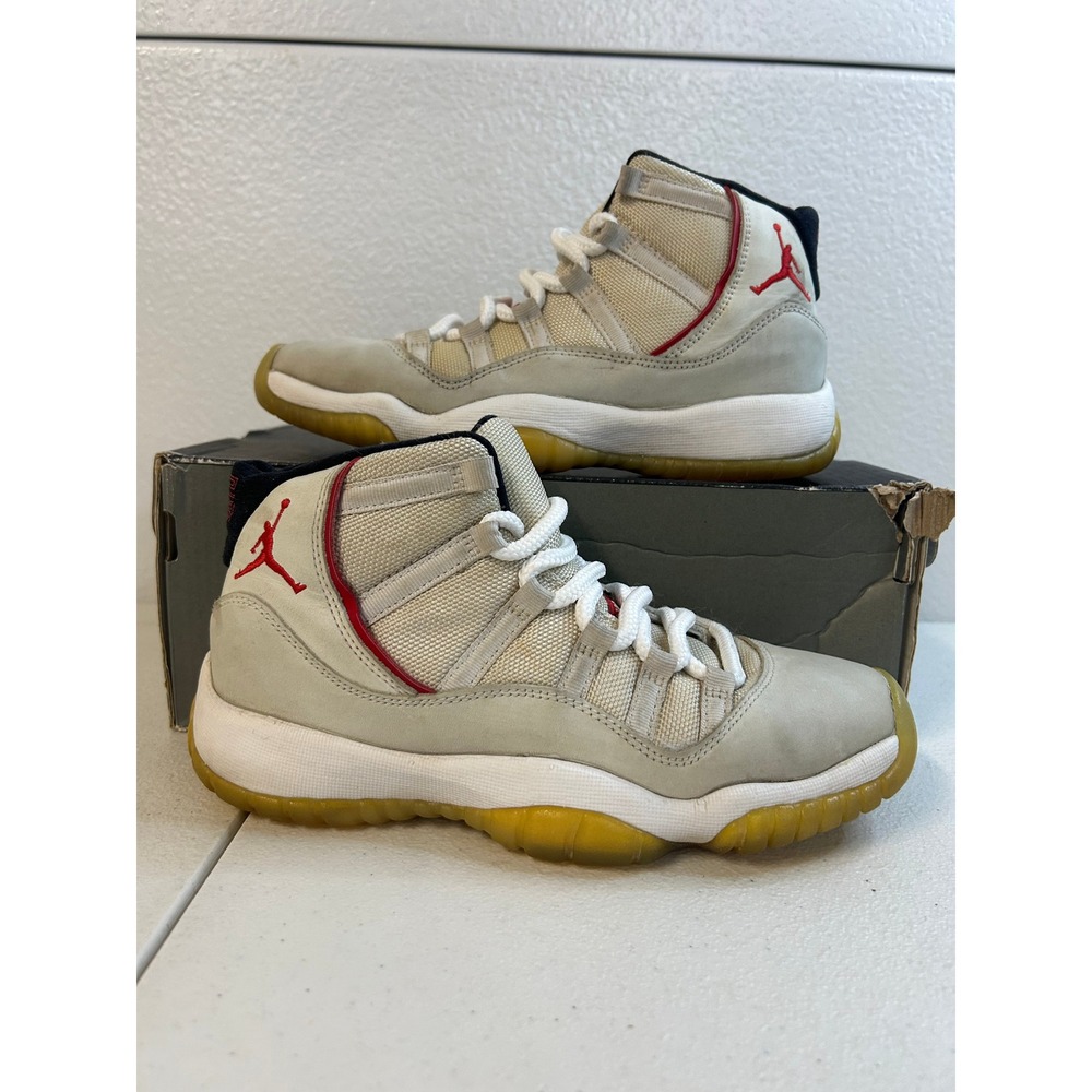 Nike Air Jordan 11 Retro GS Platinum Tint University Red 4.5Y #1468